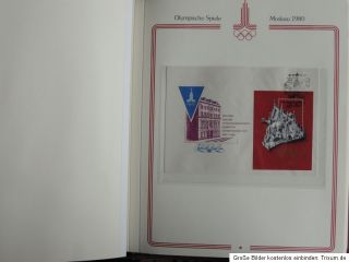 Album 1 Olympische Spiele Moskau 1980; gestempelte Briefe;44 Seiten