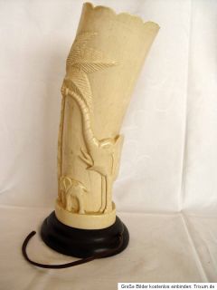 alte Bein Lampe Afrika afrikanisch Old Ox Bone Schnitzerei Lamp Africa