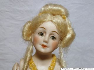 Uralt Porzellan Puppe Teepuppe Half Doll Halbpuppe Büste um 1910