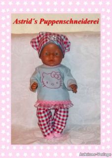 Puppen Kleidung für Baby Puppe 43 cm HOSE BLUSE TUCH Nr.210 ~ born by