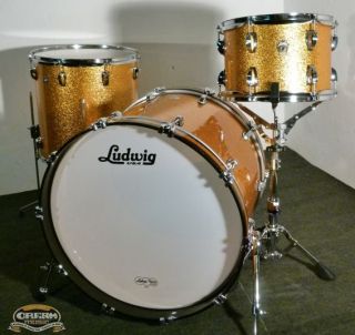 Ludwig Classic Gold Sparkle Drumset USA Maple Schlagzeug/ Batterie