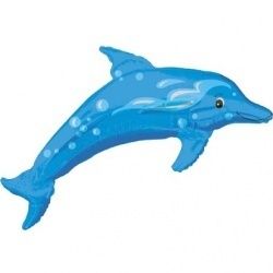partydiscount24 Folien Luftballon Blue Dolphin