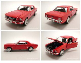 Ford Mustang 1964 1/2 Coupe rot, Modellauto 1:24 / Welly