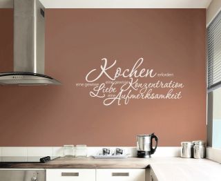 WANDTATTOO Zitat Spruch Kochen W788 Wandsticker Küche Wohnzimmer
