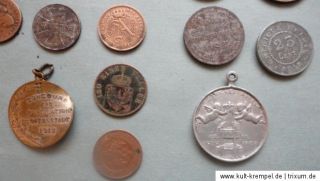 konv. an Münzen, wie zB. Thaler 1846, Empire 1855, halbe Mark 1919