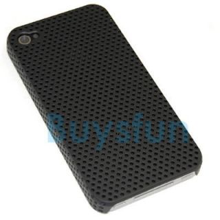 New Black Perforated Mesh Hard Cover Case For Apple iPhone 4 4G 4S