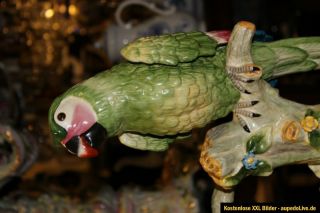 Wunderschöne Große Bemalte Papageien Set 42cm Sehr Selten mehr im