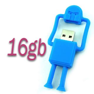 LUSTIGES USB STICK/SPEICHERSTICK 16GB BLAU ROBOTER