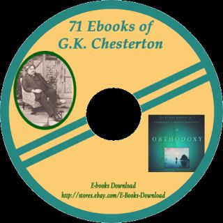 Chesterton Orthodoxy HERETICS 70 ebooks (Cd) NEW