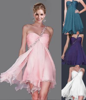 ROSA Kurz eine Schulter Abendkleid Ballkleid Cocktailkleid Kleid Gr 34