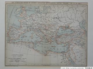 Karte das römische Reich unter Trajan, 1898, BH14