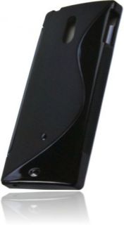 LINE Rubber Silikon Case Gel Tasche Schutzhülle für Sony Xperia P