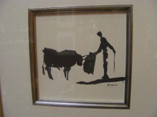 Pablo Picasso Bullfight Stierkampf Kunstdruck mit hochwertigem
