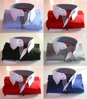 Hemd BINDER de LUXE no Krawatte no Anzug Polo Shirt Kontrast NEU 808 V