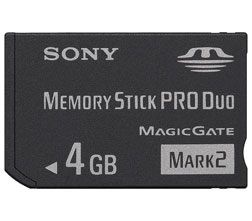 Sony Memory Stick Pro Duo Mark2 4GB Speicherkarte CyberShot DSC F828