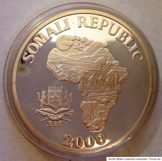 10 $ Somalia AFRICAN MONKEY / AFFE 2000 1oz Silber (2)