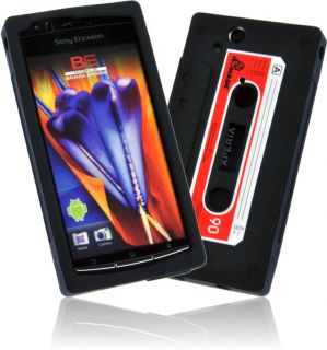 Sony Ericsson Xperia Arc S Retro Kassette Silikon Hülle Case Tasche