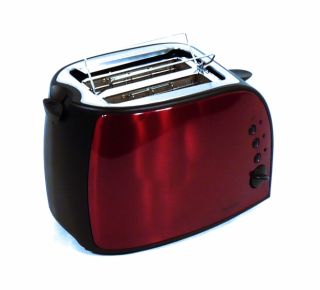 Toaster metallic rot 826 Watt Auftau Funktion Broetchenaufsatz
