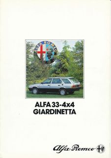 Alfa 33   4x4   Giardinetta   Prospekt   Deutsch   D 845 123