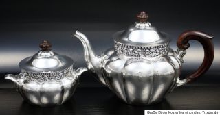 Teekanne Silber teapot silver um 1900 F J Schröder Berlin