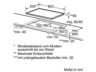 Kochfeld INDUKTION SIEMENS EH845EC15E autark 80cm Glaskeramik