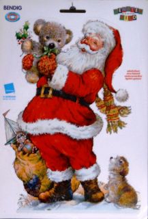Weihnachtsmann mit einen Teddy auf dem Arm ca. DIN A 4 30cmH x 22cmB