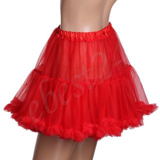 13 Kostüm Rot Petticoat Unterrock Halbrock Rock 2 Lagig
