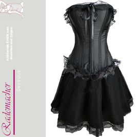 Corsage Kleid Mini Rock Petticoat Gothic schwarz ID859