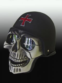 Motorradhelm Wehrmacht BIKER HELM BULZEYE Totenkopf