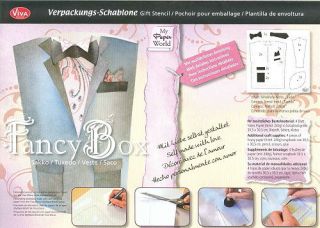 Flex Schablone Geschenkverpackung Stencil Fancy Box Viva Decor Sakko