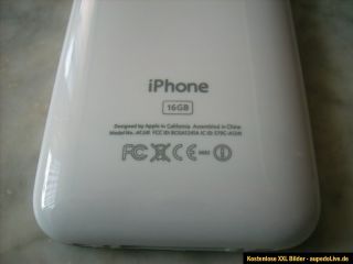 Apple iPhone 3G 16 GB   weiss ohne Vertrag Ohne Simlock wie neu