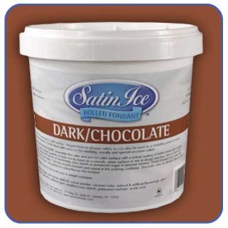 Satin Ice   Rollfondant Schokoladen Geschmack   Dark Chocolate 1Kg