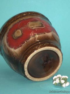 Blumentopf Übertopf Scheurich Keramik,braun beige rot,Höhe15,5cm
