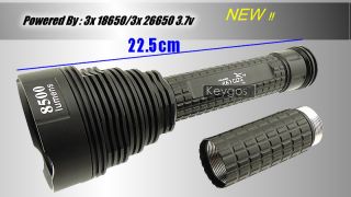 8500Lm 7x CREE XM L XML T6 LED Flashlight Torch KEYGOS 7T6 18650 26650
