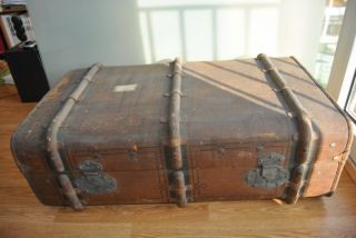 Antiker Mädler Überseekoffer Koffer Truhe