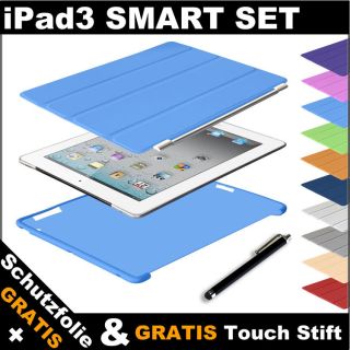 4in1 SMART COVER für iPad 3 New Case Etui Schutz Hülle Tasche Front