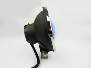 Halogen 12V Zusatzscheinwerfer Fernscheinwerfer Blau Chrom Ring