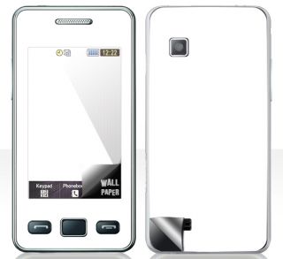 Samsung S5260 Skin  KLAVIERLACK WEISS  Handy Cover Aufkleber Folie