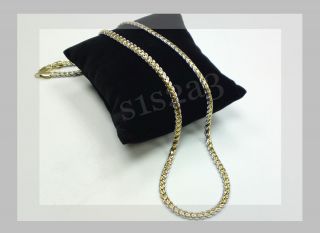 Luxus Halskette Flecht Kette Gold mit Silber 24 KGP Ayar AK