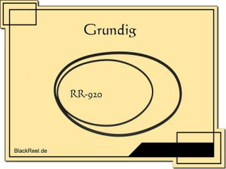 Grundig RR 920 Riemen rubber belts Radio Recorder