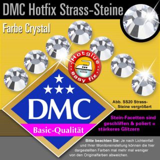 DMC / MC Hotfix Strasssteine, SS20 Crystal, 4 Sterne Qualität (Menge