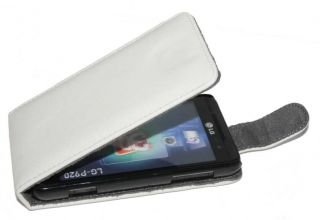 Handy Tasche Hülle Etui Flip Weiß LG P920 Optimus 3D