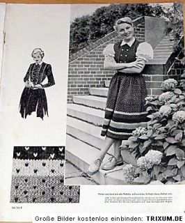 Gestrickte Pullover Jacken Kleider Röcke 1954