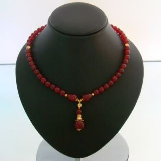 Wunderschöne Rubin Kette Halskette 48cm neu Nr.01111048