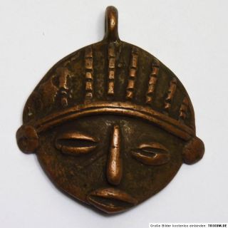 1282 Tikar Bronze Maske Anhänger pendant Kamerun Afrika
