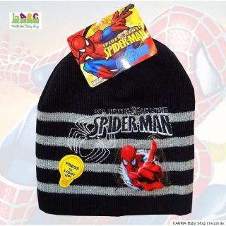 Super Marvel SPIDERMAN Wintermütze mit LICHT Mütze Gr 52, 54 cm. NEU
