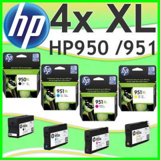 4x HP950XL 951XL ORIGINAL OFFICEJET 8100 8600PRO TINTE PATRONEN