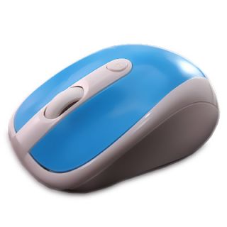 Hellblaue Kabellose PC Maus Funk Mouse/MICE NEU 2.4GHz