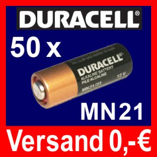 50x Batterien 12V A23 23A LR23A MN21 V23GA DURACELL°