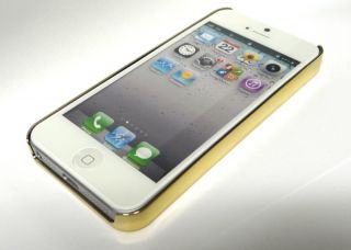 iPhone 5 Cover METALLIC GOLD CHROM LOOK schale HÜLLE CASE strass gold
